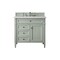 James Martin Vanities Brittany 36in Single Vanity, Sage Green w/ 3 CM White Zeus Quartz Top 650-V36-SGR-3WZ - alternate 1